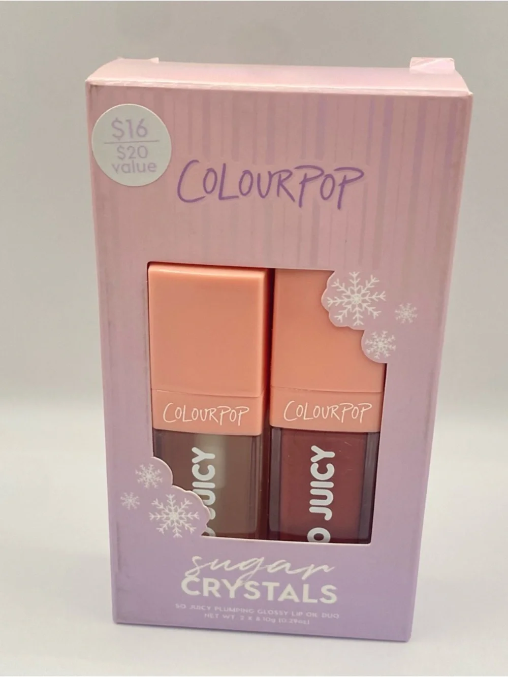ColourPop Sugar Crystals So‎ Juicy Plumping Glossy Lip Oil Duo New in Box